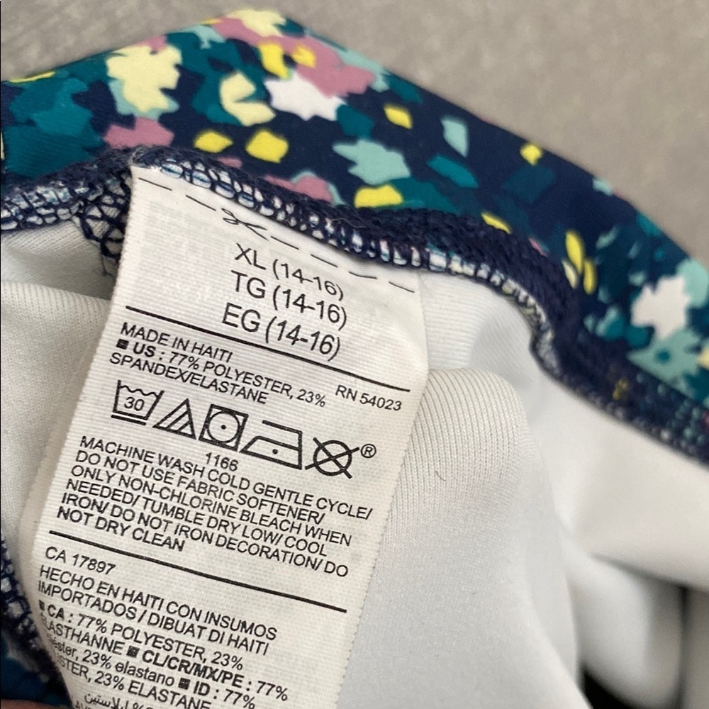 Old Navy Girls Active Floral PJ High Rise Leggings Size XL - Picture 5 of 8